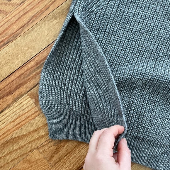 Zara Chunky Knit Side Slit Tunic Sweater - Picture 9 of 11